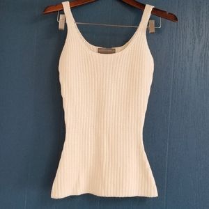 Vintage White Knit Tank Top